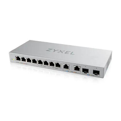 Комутатор, ZyXEL XGS1010-12 v2, 12-Port Gigabit Unmanaged Switch with 8-Port 1G + 2-Port 2.5G + 2-Port SFP+ - image 1