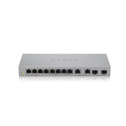 Комутатор, ZyXEL XGS1010-12 v2, 12-Port Gigabit Unmanaged Switch with 8-Port 1G + 2-Port 2.5G + 2-Port SFP+