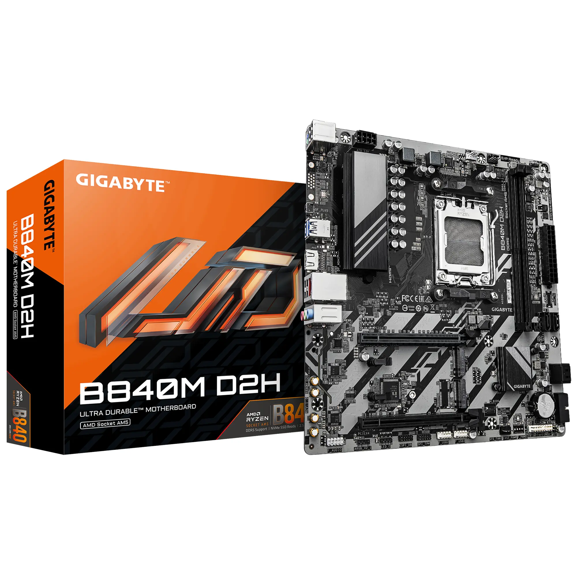 Дънна платка GIGABYTE B840M D2H socket AM5 - image 3