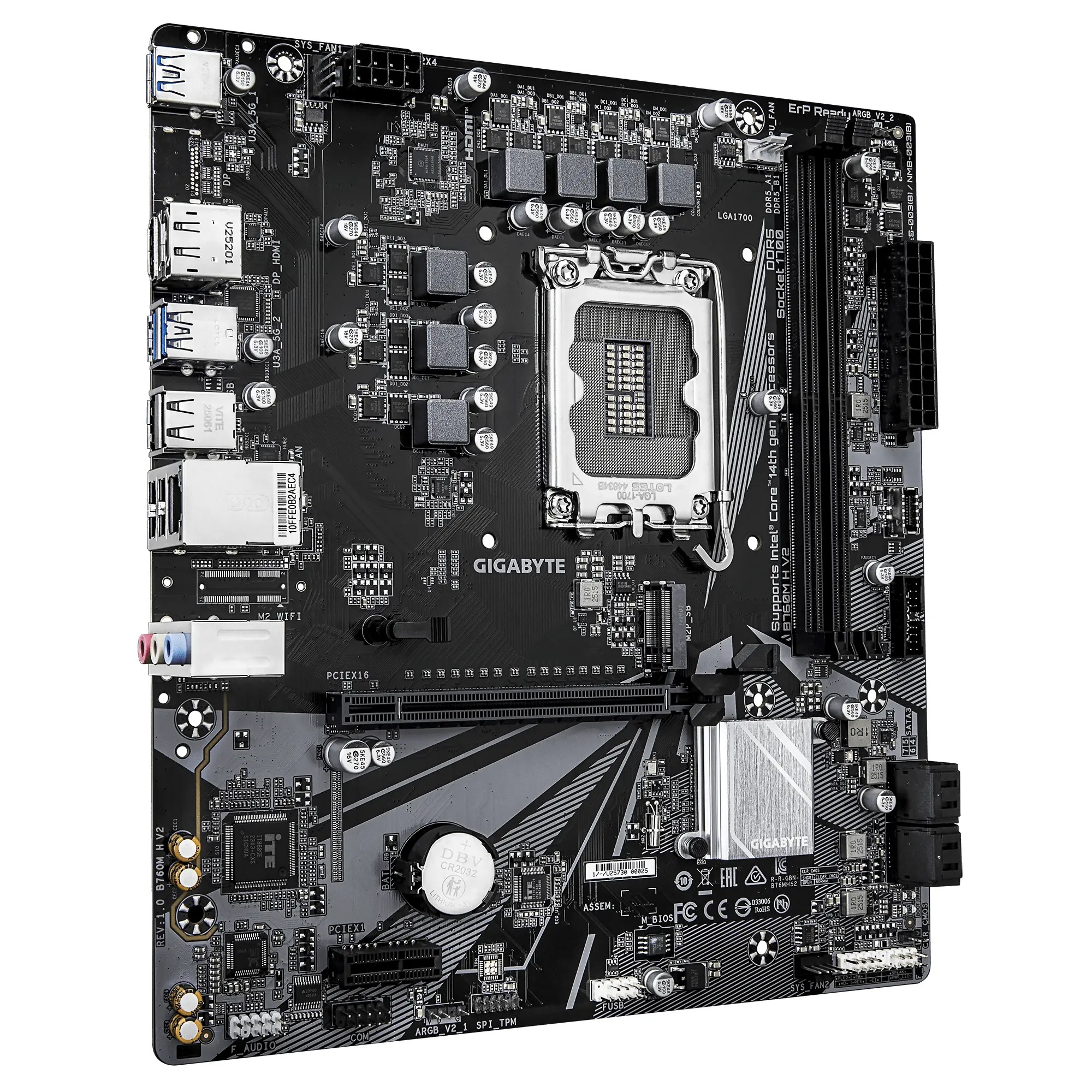 Дънна платка GIGABYTE B760M H V2 DDR5, socket 1700 - image 1