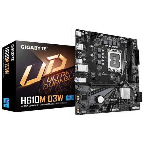 Дънна платка GIGABYTE H610M D3W Socket 1700, DDR5, Micro ATX - image 3
