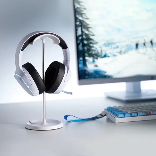 ATK безжични геймърски слушалки Wireless Gaming Headphones - M1 Mercury White - Bluetooth 5.3, 2.4G, ENC, Virtual 7.1 Surround - image 1