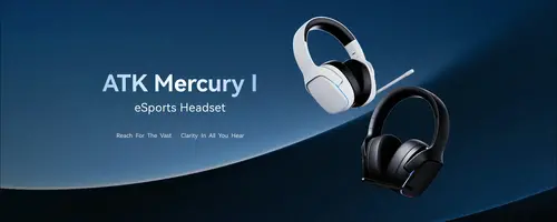ATK безжични геймърски слушалки Wireless Gaming Headphones - M1 Mercury White - Bluetooth 5.3, 2.4G, ENC, Virtual 7.1 Surround - image 4