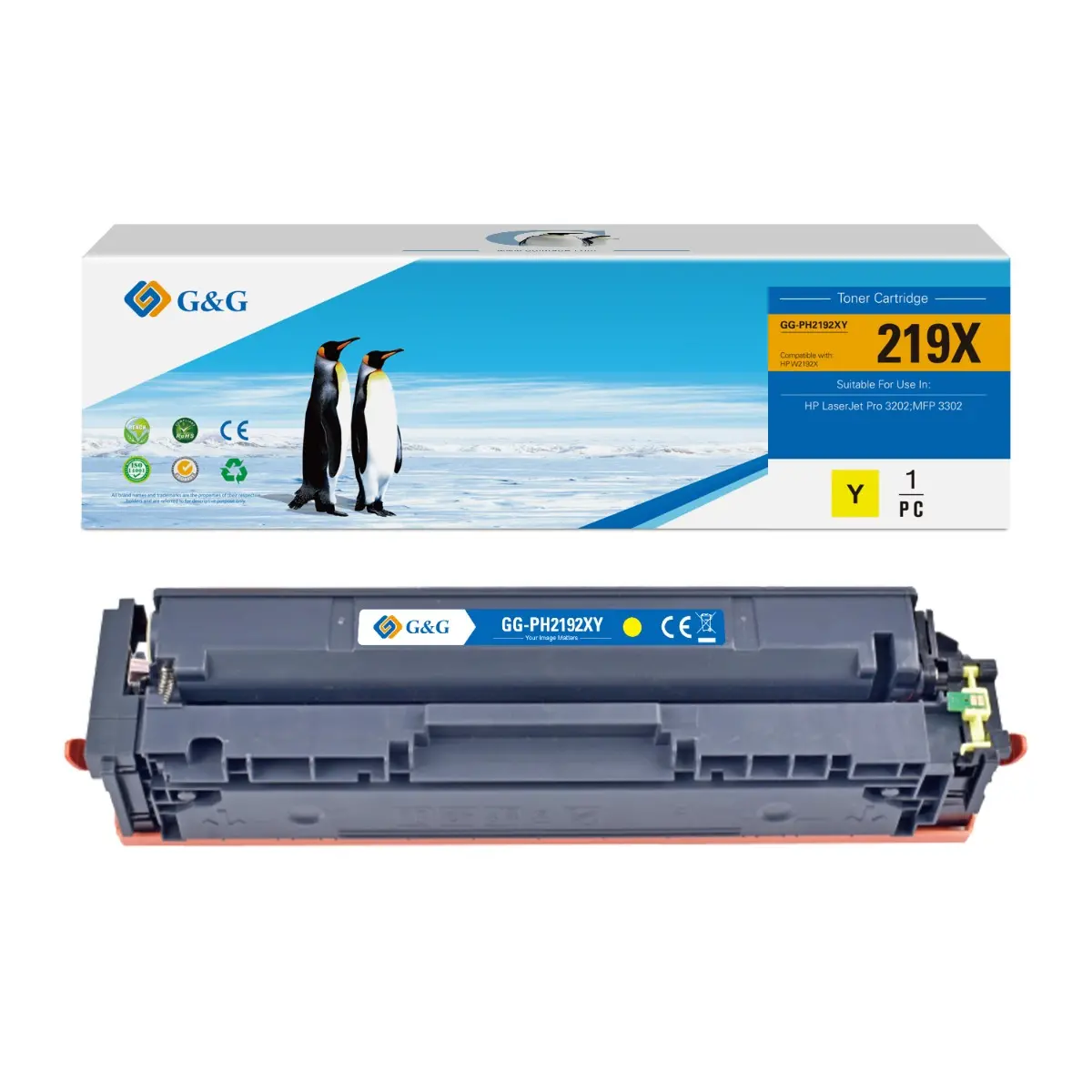 КАСЕТА ЗА HP Color Laserjet PRO 3202/3302 - HIGH CAPACITY - Yellow - /219X/ - W2192X - PN NT-PH2192XC - G&G