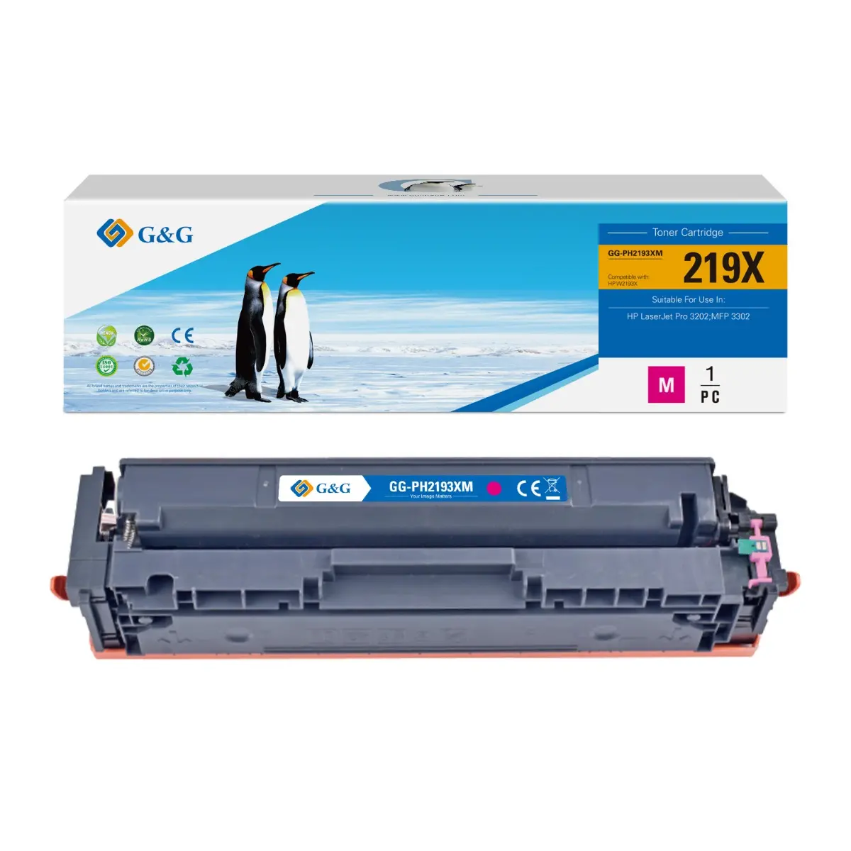 КАСЕТА ЗА HP Color Laserjet PRO 3202/3302 - HIGH CAPACITY - Magenta - /219X/ - W2193X - PN NT-PH2193XC - G&G