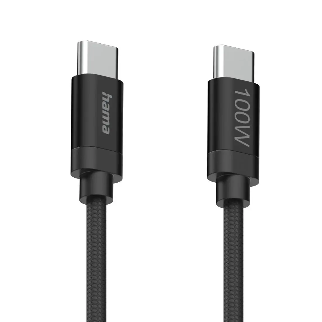 Hama Кабел за зареждане, "Fabric", USB-C - USB-C, 100 W, 1.5 m, Nylon, black - image 7