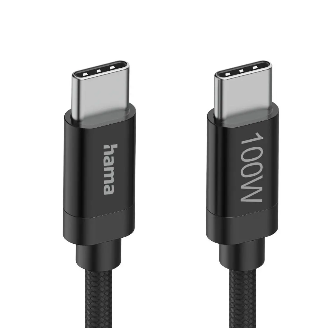 Hama Кабел за зареждане, "Fabric", USB-C - USB-C, 100 W, 1.5 m, Nylon, black - image 8