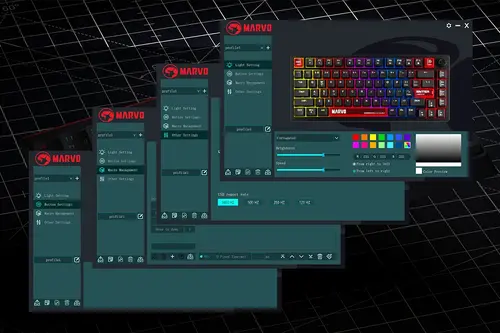 Marvo геймърска механична клавиатура Gaming Mechanical Keyboard Arma 67 KG935 - 1K, TNT Peach Switches [Linear], (English US) - image 14