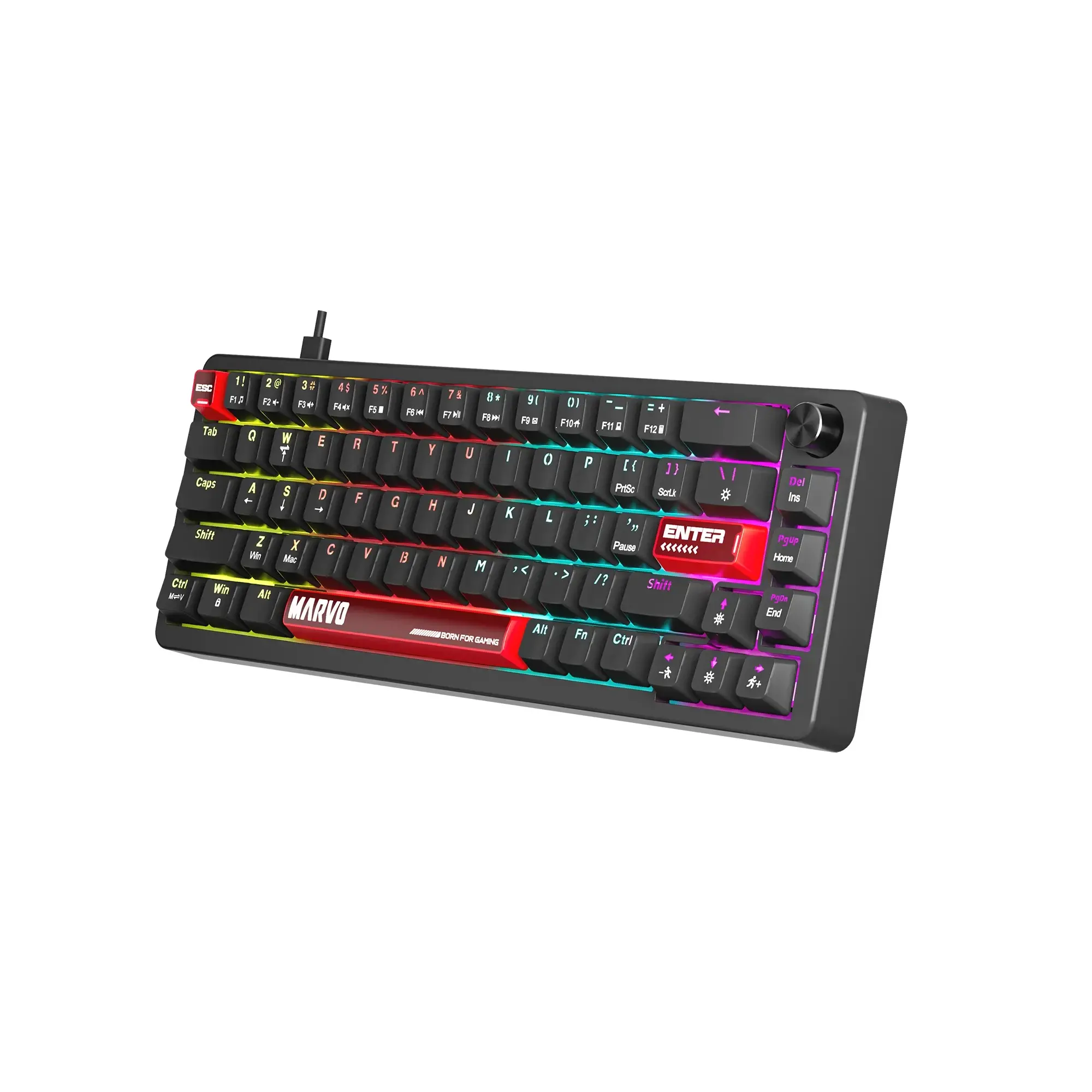 Marvo gaming μηχανικό πληκτρολόγιο Gaming Mechanical Keyboard Arma 67 KG935 - 1K, TNT Peach Switches [Linear], (English US) - image 3