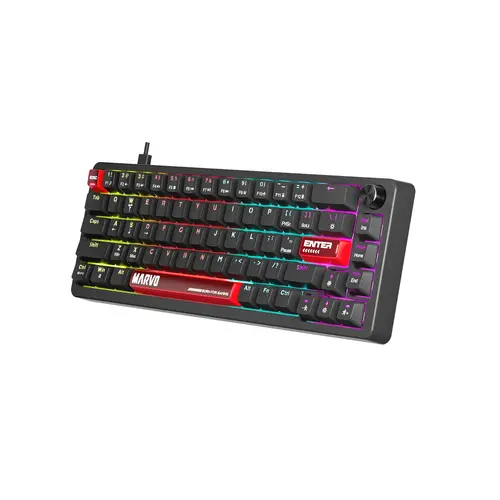 Marvo tastatură mecanică de gaming Gaming Mechanical Keyboard Arma 67 KG935 - 1K, TNT Peach Switches [Linear], (English US) - 4