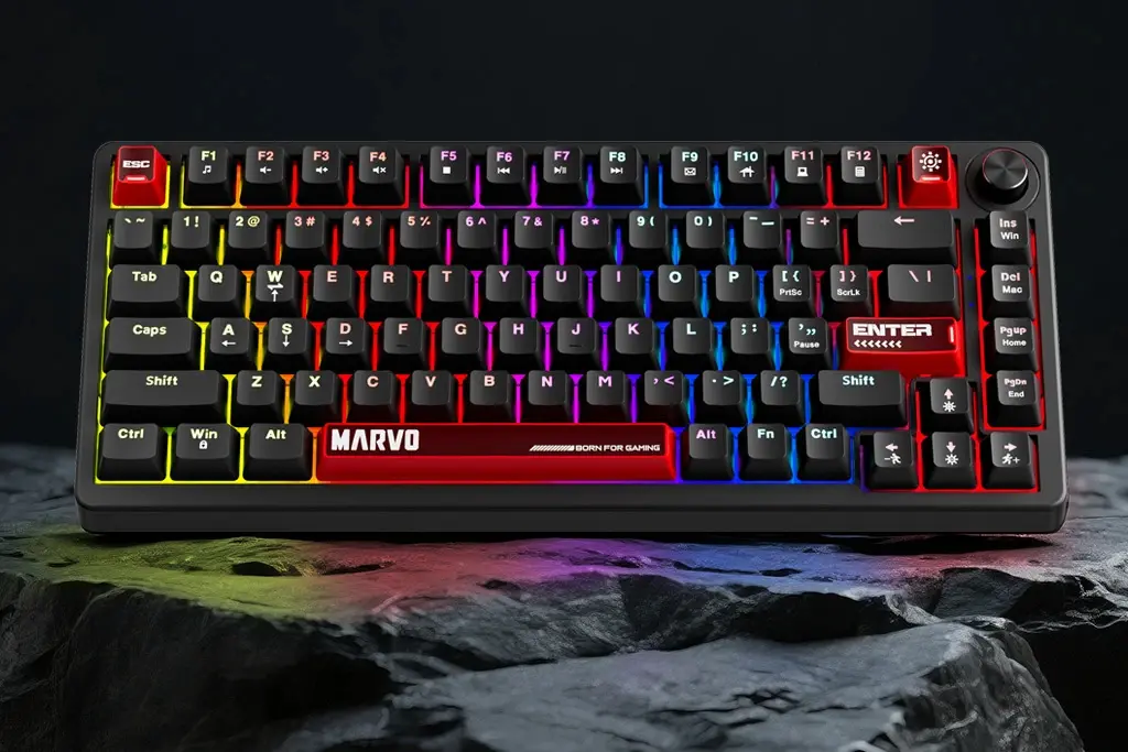 Marvo gaming μηχανικό πληκτρολόγιο Gaming Mechanical Keyboard Arma 67 KG935 - 1K, TNT Peach Switches [Linear], (English US) - image 8