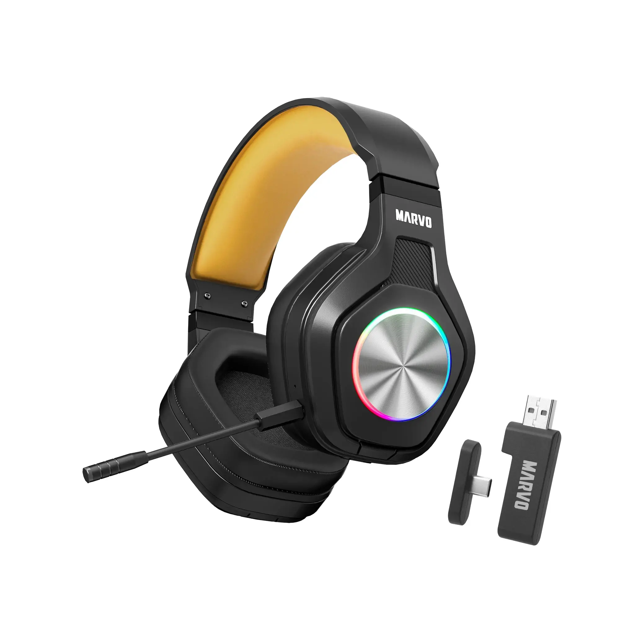 Marvo ασύρματα gaming ακουστικά Gaming Headphones Pulz 80W - Bluetooth, 2.4G - MARVO-HG9084W