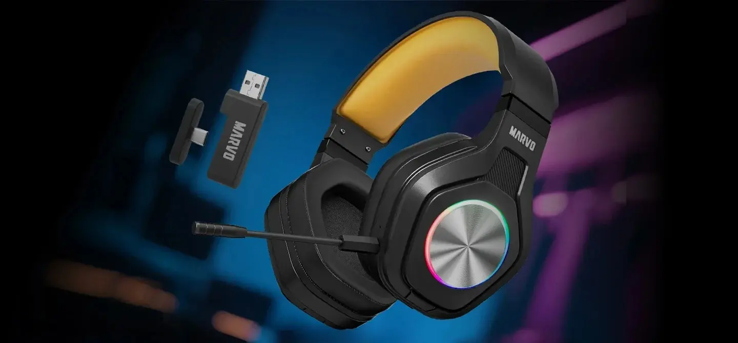 Marvo căști wireless de gaming Gaming Headphones Pulz 80W - Bluetooth, 2.4G - MARVO-HG9084W - image 5