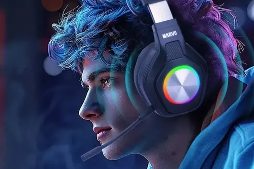 Marvo ασύρματα gaming ακουστικά Gaming Headphones Pulz 80W - Bluetooth, 2.4G - MARVO-HG9084W - 9
