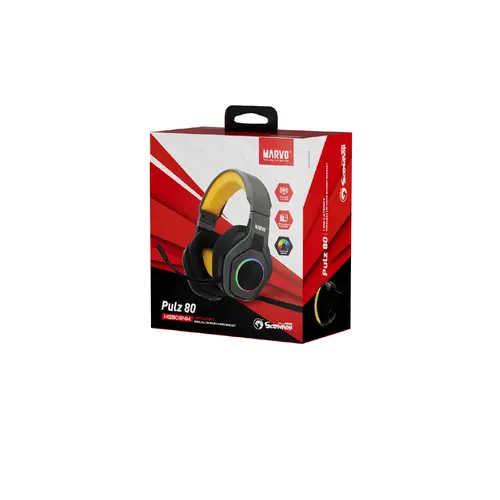 Marvo геймърски слушалки Gaming Headphones Pulz 80 - MARVO-HG9084-BK - image 6