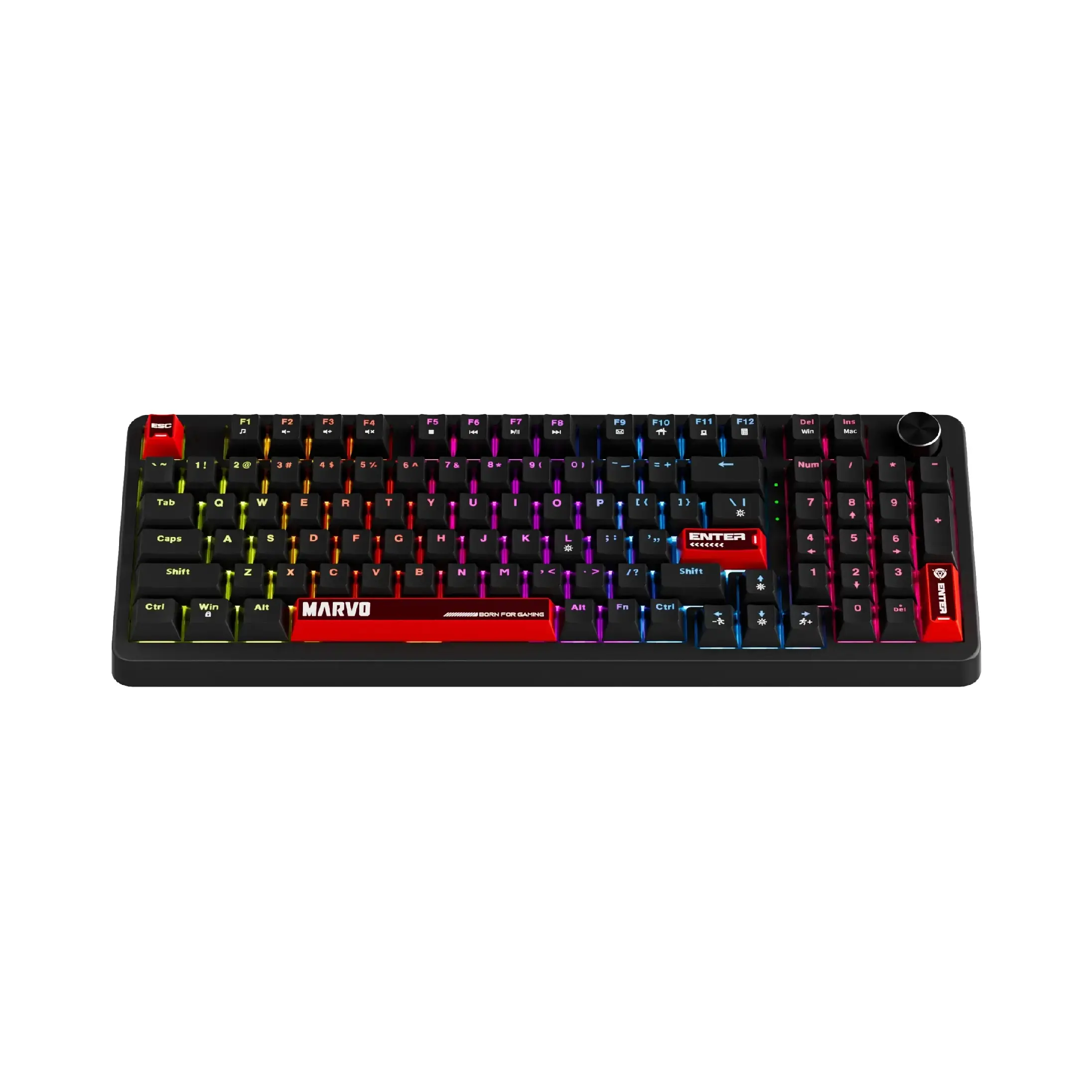 Marvo геймърска механична клавиатура Gaming Mechanical Keyboard Arma 98 KG937 - 1K, TNT Peach Switches [Linear], (English US) - image 1