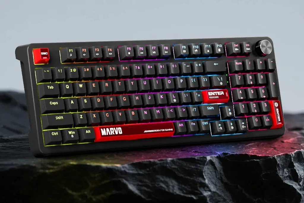 Marvo геймърска механична клавиатура Gaming Mechanical Keyboard Arma 98 KG937 - 1K, TNT Peach Switches [Linear], (English US) - image 10