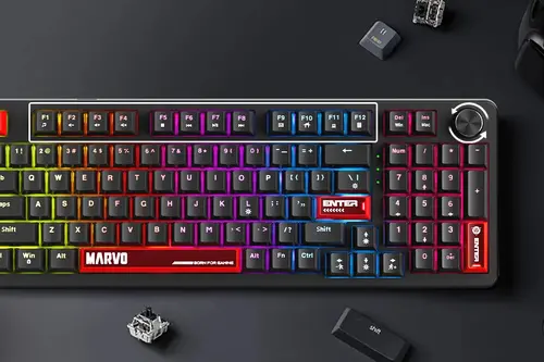 Marvo геймърска механична клавиатура Gaming Mechanical Keyboard Arma 98 KG937 - 1K, TNT Peach Switches [Linear], (English US) - image 11