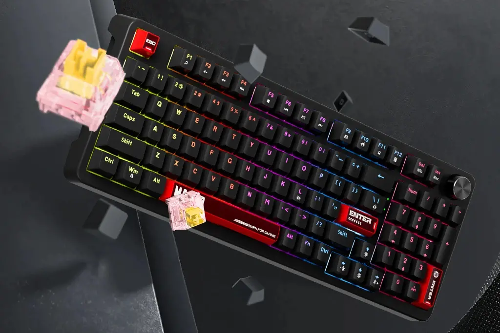 Marvo геймърска механична клавиатура Gaming Mechanical Keyboard Arma 98 KG937 - 1K, TNT Peach Switches [Linear], (English US) - image 13