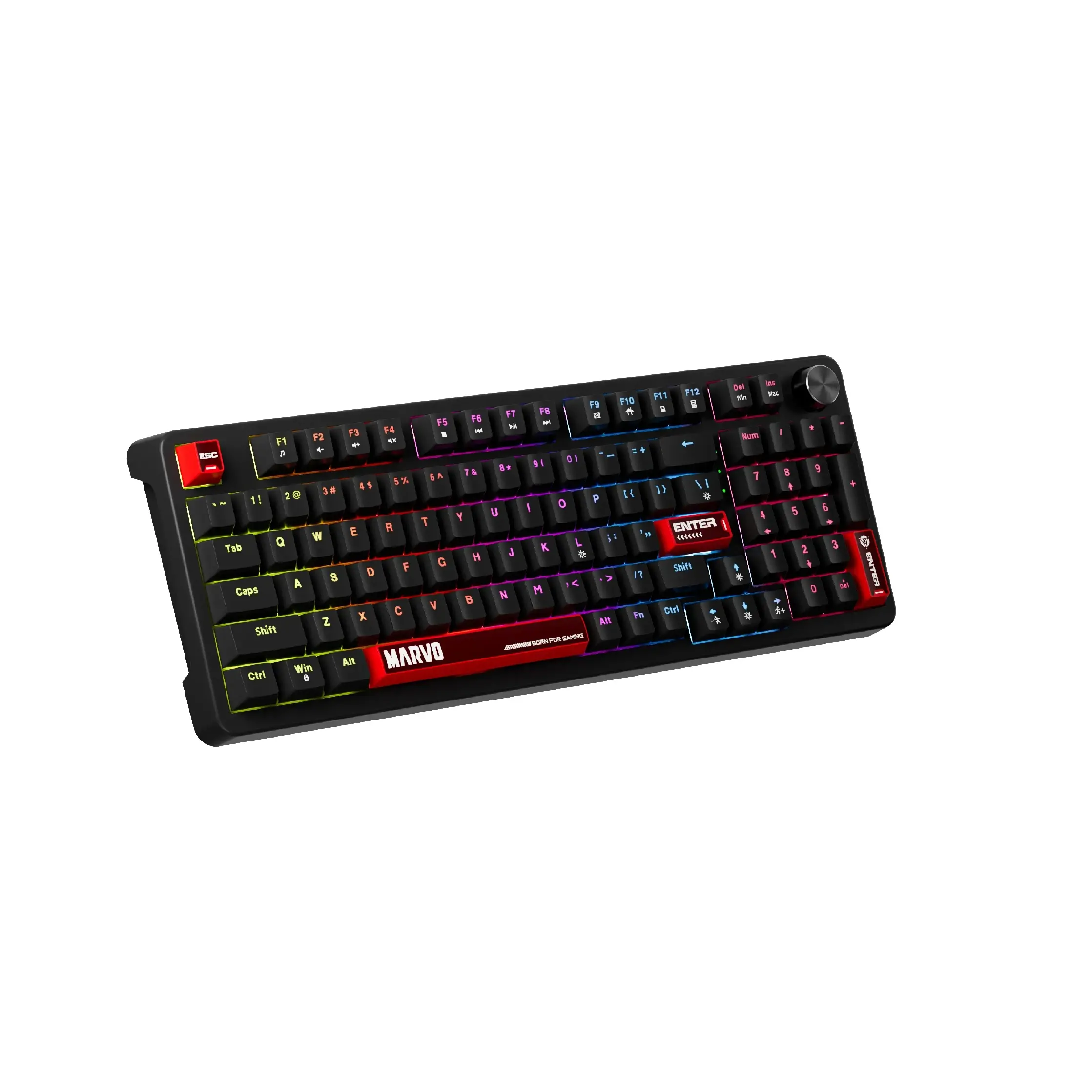Marvo геймърска механична клавиатура Gaming Mechanical Keyboard Arma 98 KG937 - 1K, TNT Peach Switches [Linear], (English US) - image 2