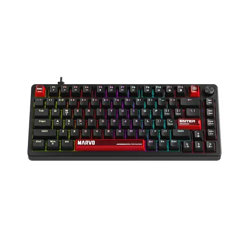 Marvo геймърска механична клавиатура Gaming Mechanical Keyboard Arma 82 KG936 - 1K, TNT Peach Switches [Linear], (English US) - image 1