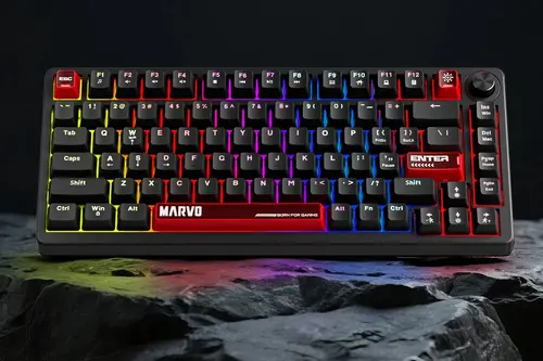 Marvo геймърска механична клавиатура Gaming Mechanical Keyboard Arma 82 KG936 - 1K, TNT Peach Switches [Linear], (English US) - image 9