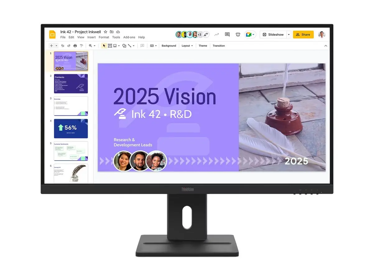 Монитор, Lenovo ThinkVision E27Q-40 27" IPS, WLED, 2560x1440, 16:9, 100Hz, 4ms, 350 cd/m2, 1500:1, Speakers 2Wx2, HDMI, DP, Tilt, Swivel, Pivot, Height Adjust Stand