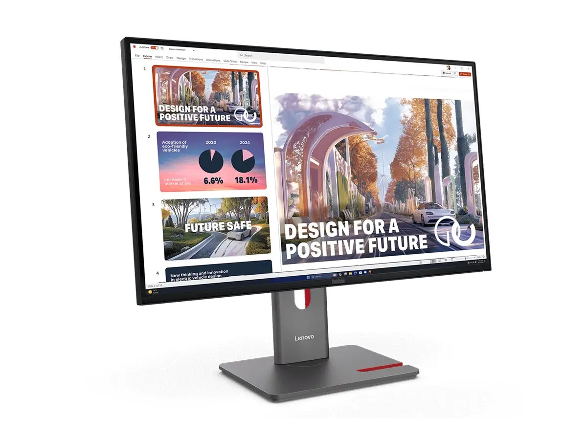 Монитор, Lenovo ThinkVision E27Q-40 27" IPS, WLED, 2560x1440, 16:9, 100Hz, 4ms, 350 cd/m2, 1500:1, Speakers 2Wx2, HDMI, DP, Tilt, Swivel, Pivot, Height Adjust Stand - image 5