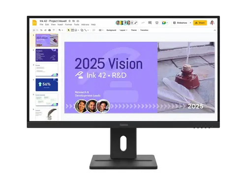 Οθόνη, Lenovo ThinkVision E27Q-40 27" IPS, WLED, 2560x1440, 16:9, 100Hz, 4ms, 350 cd/m2, 1500:1, Ηχεία 2Wx2, HDMI, DP, Κλίση, Περιστροφή, Pivot, Βάση - 1