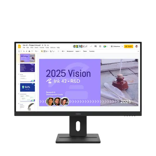 Монитор, Lenovo ThinkVision E27Q-40 27" IPS, WLED, 2560x1440, 16:9, 100Hz, 4ms, 350 cd/m2, 1500:1, Speakers 2Wx2, HDMI, DP, Tilt, Swivel, Pivot, Height Adjust Stand