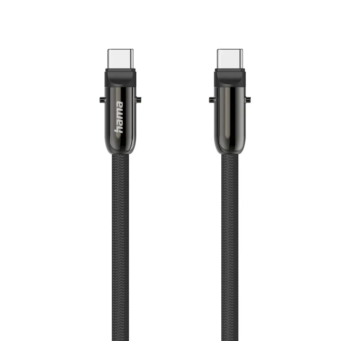 Hama Καλώδιο φόρτισης, USB-C, 2 σε 1 με σύνδεση για τηλέφωνο, 1.2 m, μαύρο