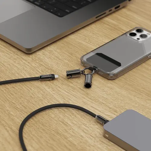 Hama Καλώδιο φόρτισης, USB-C, 2 σε 1 με σύνδεση για τηλέφωνο, 1.2 m, μαύρο - 5