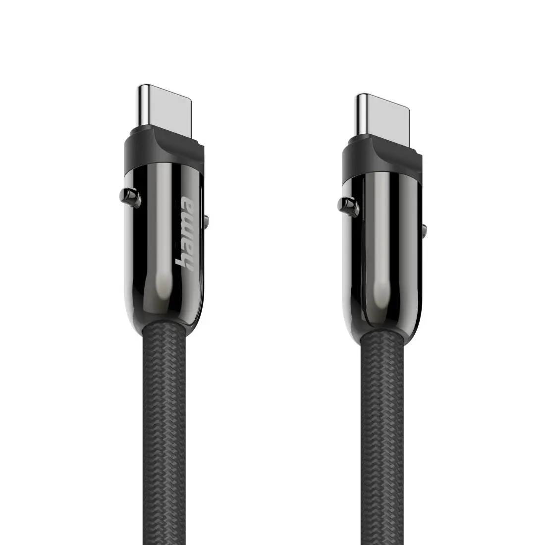 Hama Cablu de încărcare, USB-C, 2 în 1 cu conector pentru telefon, 1.2 m, negru - image 7
