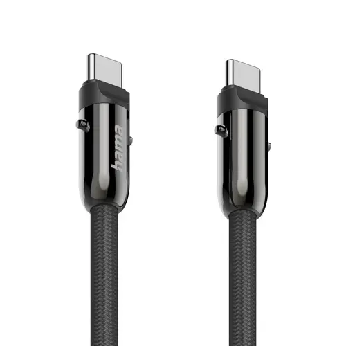 Hama Cablu de încărcare, USB-C, 2 în 1 cu conector pentru telefon, 1.2 m, negru - 8
