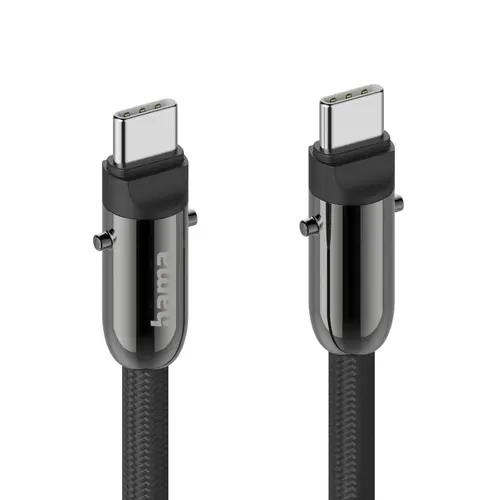 Hama Кабел за зареждане, USB-C, 2 в 1 с връзка за телефон, 1.2 m, черен - image 8