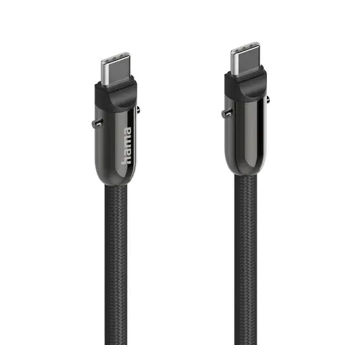 Hama Καλώδιο φόρτισης, USB-C, 2 σε 1 με σύνδεση για τηλέφωνο, 1.2 m, μαύρο - 10