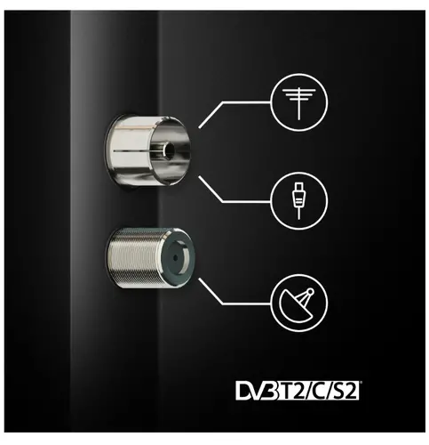 Телевизор, Thomson 50" QLED Google TV; 3840 x 2160 (4K UHD), 4000:1, QLED, 60 Hz, DVB-T/T2/C/S/S2, HDR10, Wi-Fi, Bluetooth, LAN, HDMI 2 (2.0) + 2 (2.1), USB 2 (2.0) + 1 (3.0), Hotel mode, Central Swivel Stand, Dark gray - image 10