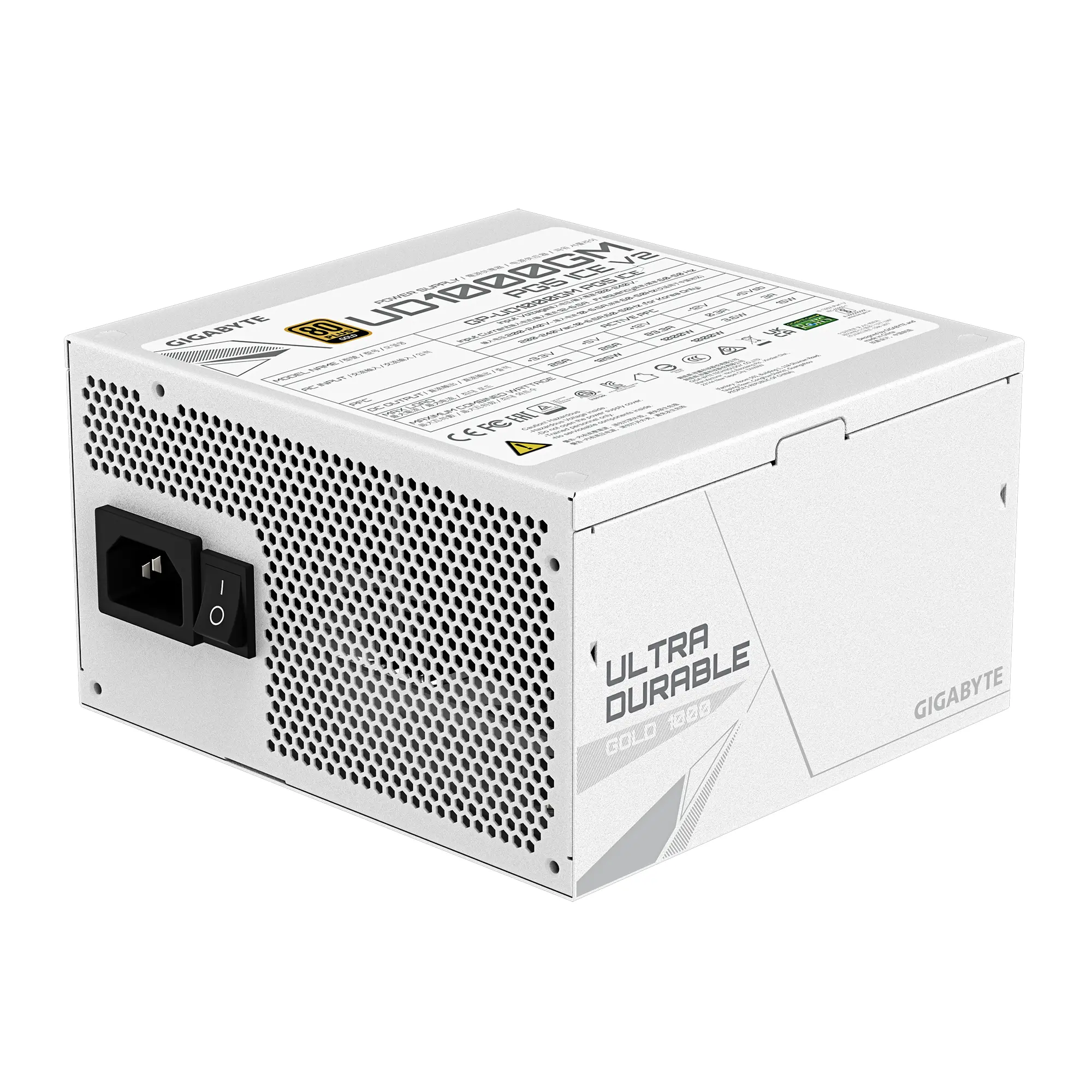 Захранващ блок Gigabyte UD1000GM PG5 V2 ICE - 1000W 80+ Gold PCIe 5.1 Ready - image 4