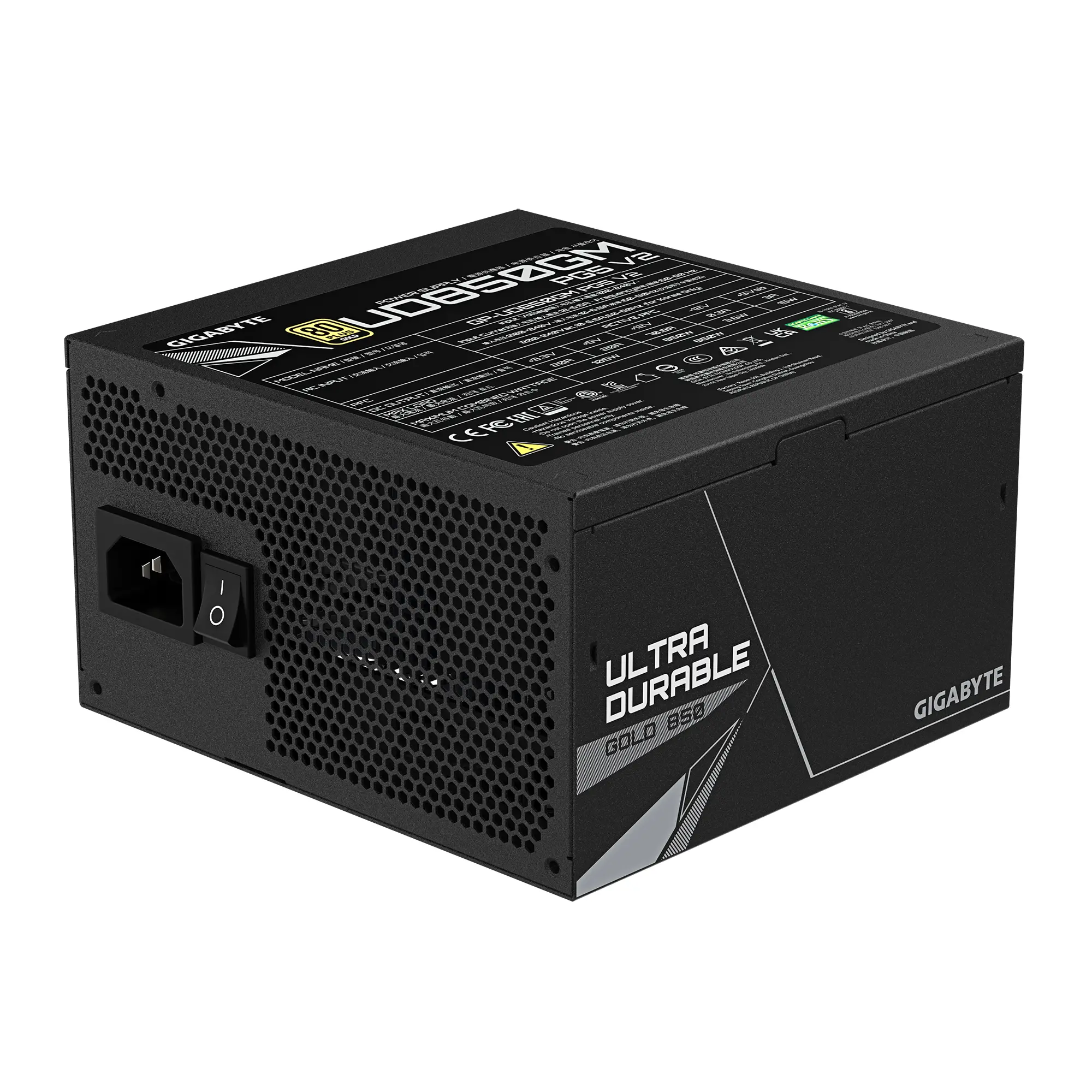 Захранващ блок Gigabyte P850GM PG5 V2, 850W, 80+ GOLD, Modular, PCIe 5.1 Ready - image 4