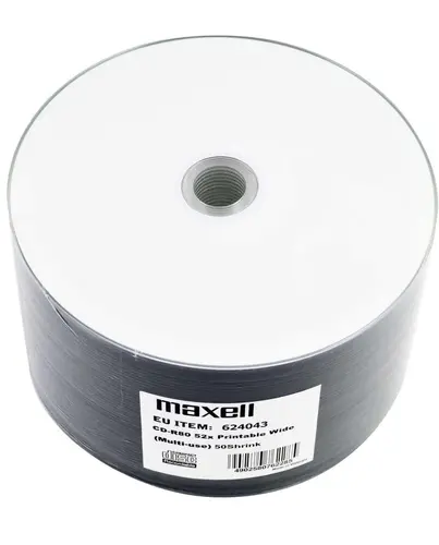 CD-R80 MAXELL 25 pk PRINTABLE 52 speed cake box