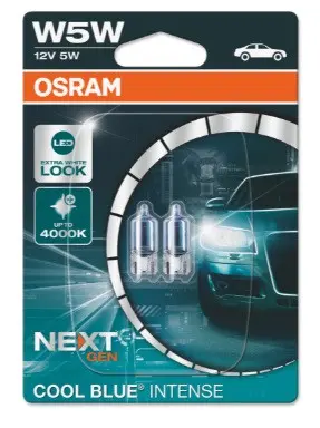 АВТОМОБИЛНА ЛАМПА 2825CBN W5W 12V W2.1X9.5D DUOBLISTER OSRAM - image 1