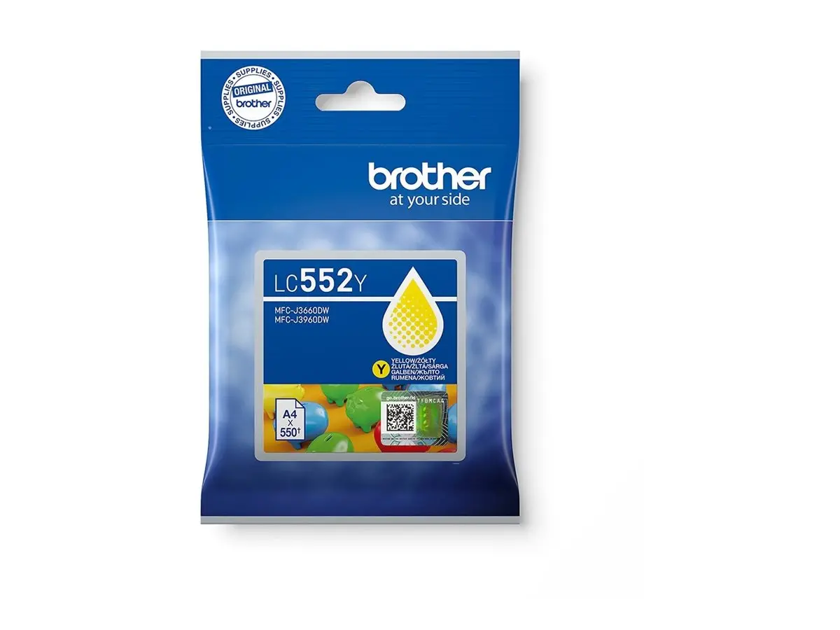 Консуматив, Brother LC-552 Yellow Ink Cartridge - image 1