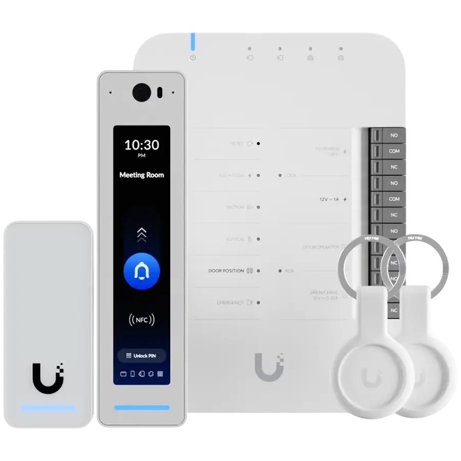 Четец Ubiquiti UA-G3-SK-Pro, комплект NFC четец и интерком, хъб, тагове