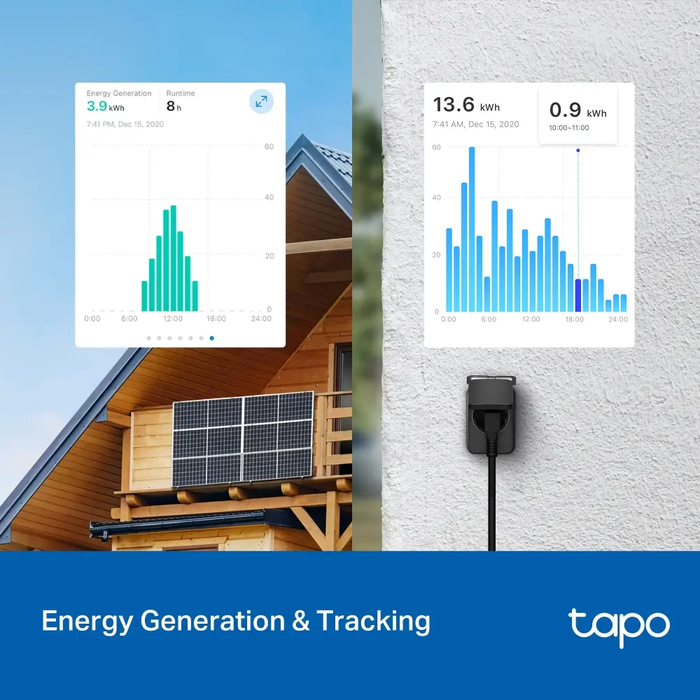 Управляем контакт TP-LINK Tapo P410M, Wi-Fi, 3680W, IP54, външен - image 3