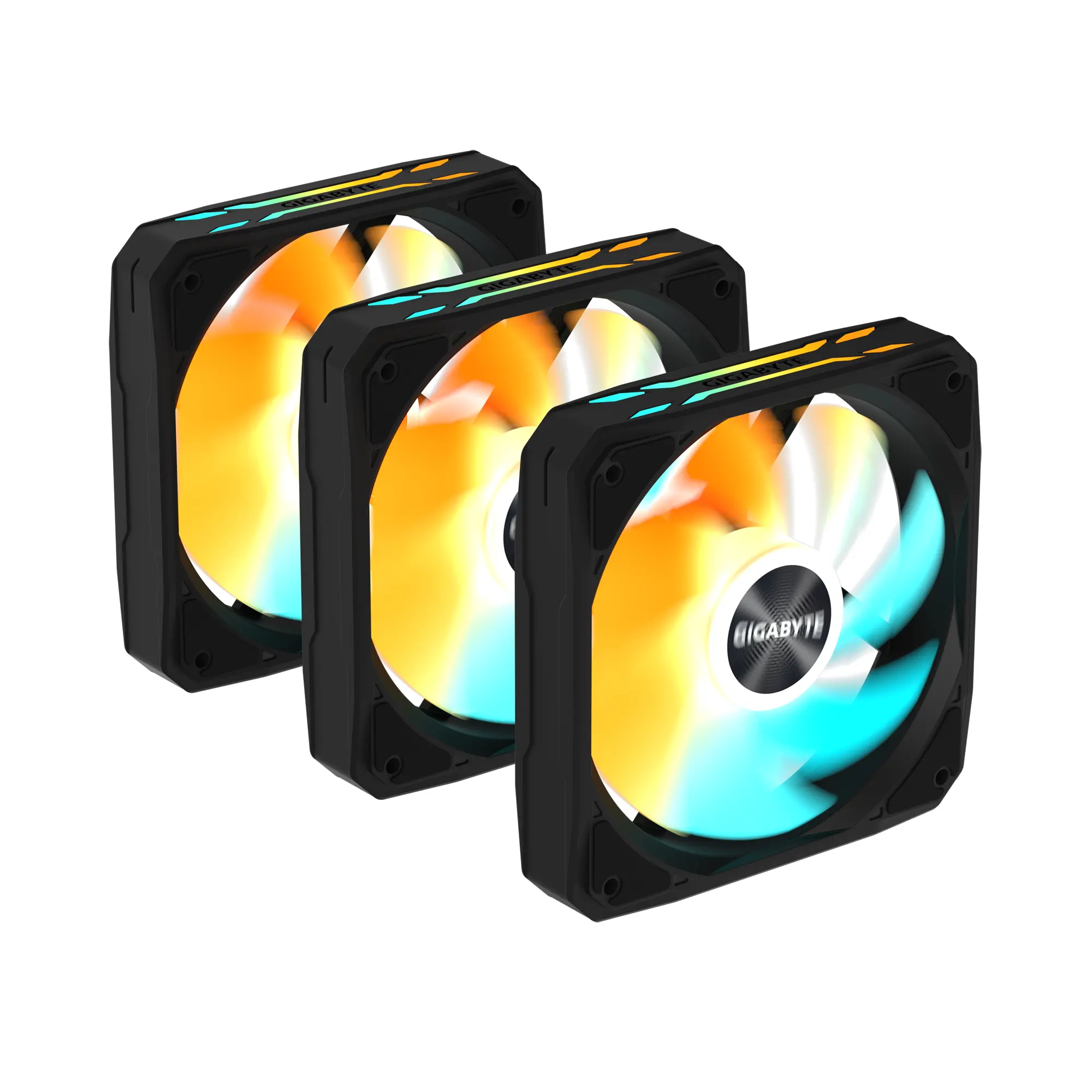 Комплект вентилатори 3-Pack GIGABYTE AORUS EZ CHAIN FAN 120, 120x120x25mm ARGB - image 1
