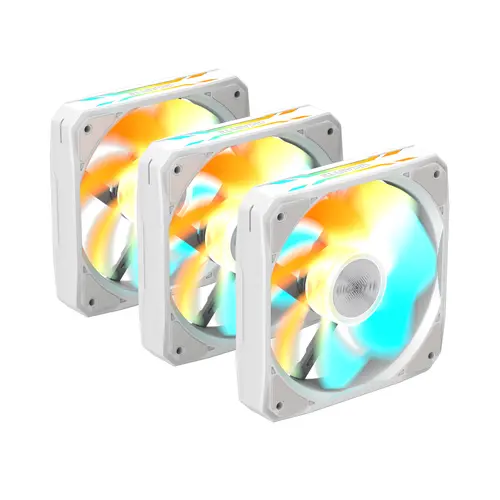 Комплект вентилатори 3-Pack GIGABYTE AORUS EZ CHAIN RVS FAN 120 ICE, 120x120x25mm ARGB - image 1