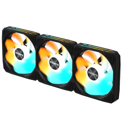 Комплект вентилатори 3-Pack GIGABYTE AORUS EZ CHAIN RVS FAN 120 - 120x120x25mm ARGB - image 2