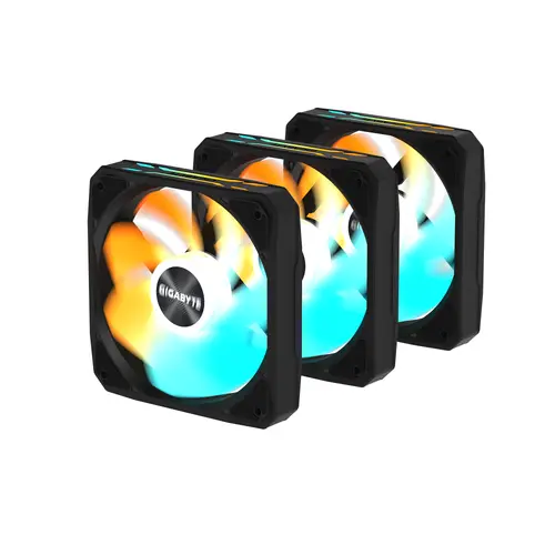 Set ventilatoare 3-Pack GIGABYTE AORUS EZ CHAIN RVS FAN 120 - 120x120x25mm ARGB - 1