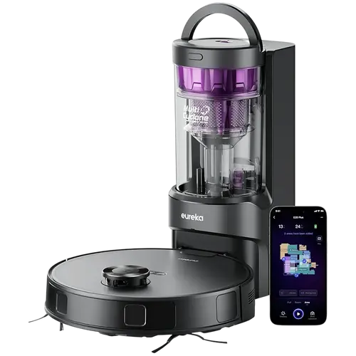 Eureka NERE20PLUSBK Robot Vacuum and Mop Combo 8000Pa Suction Black