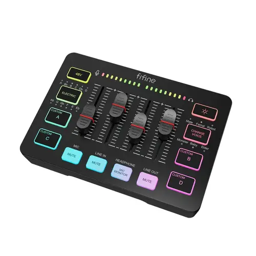 Μίκτης ήχου FIFINE SC3 RGB Audio Interface - Μαύρο - 3